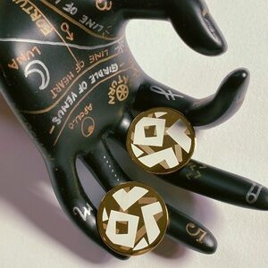 Vintage 1980s Gold Geometric Earrings